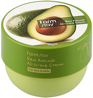 FarmStay~Интенсивно увлажняющий крем для лица и тела с маслом авокадо~Real Avocado All-in-One Cream